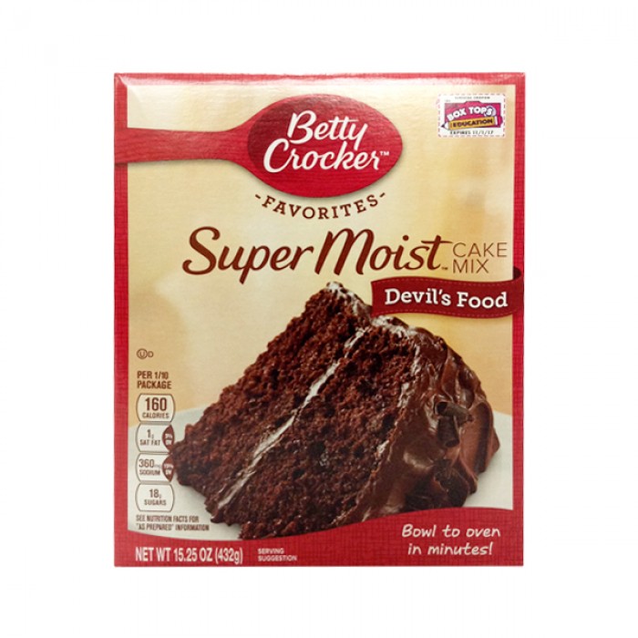 Betty Crocker Super Moist Devil S Food Cake Mix Ingredients Betty Crocker Super Moist Devil S Food Cake Mix Ingredients