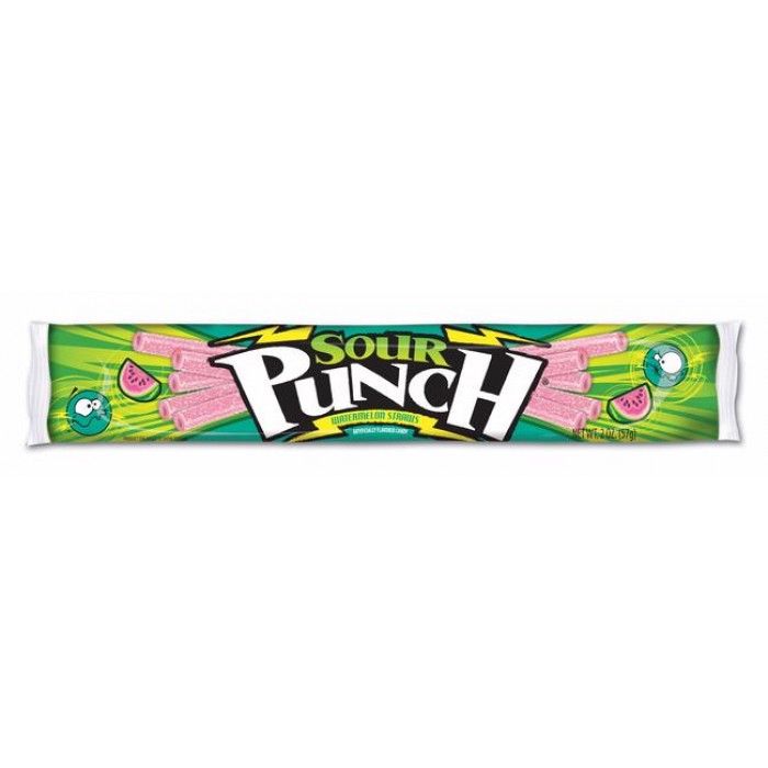 American Licorice Sour Punch Straws Watermelon 2oz