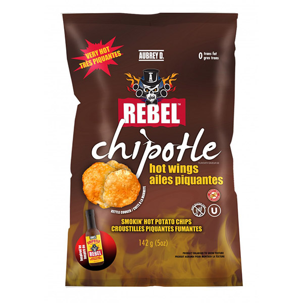 Aubrey D. Rebel CHIPOTLE WING Potato Chips 142g Aubrey D. Rebel CHIPOTLE WING Potato Chips 5oz