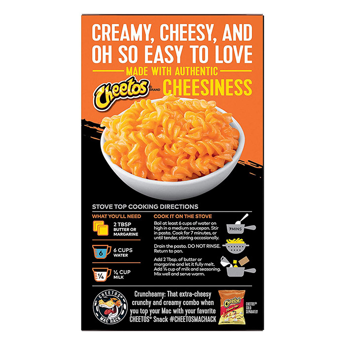 CHEETOS Mac and Cheese Bold & Cheesy 170g UPC 015300014985.