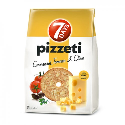 7Days Pizzeti Cheese, Tomato abd Olives 80g EAN 5201360624584