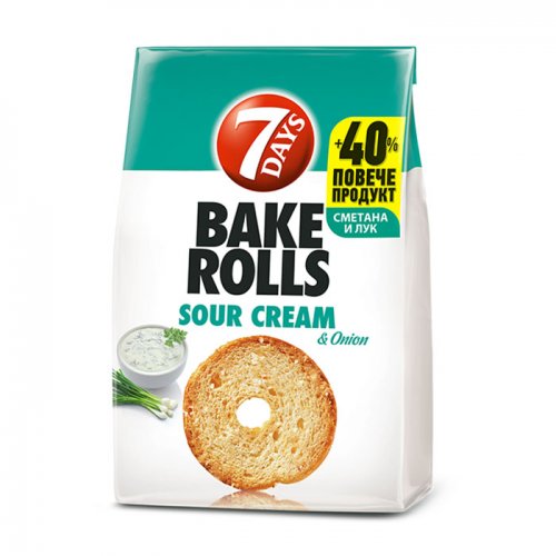 7Days Bake Rolls Onion and Cream 112g EAN 5201360609505