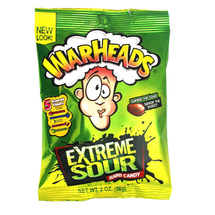 WARHEADS Extreme Sour Hard Candy 56,7g UPC 32134215029 - WARHEADS Extreme  Sour Hard Candy 56,7g