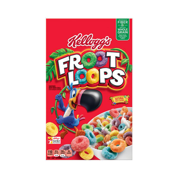 Kellogg's Fruit Loops Cereal 345g/12oz Kelloggs Fruit Loops Cereal 345g