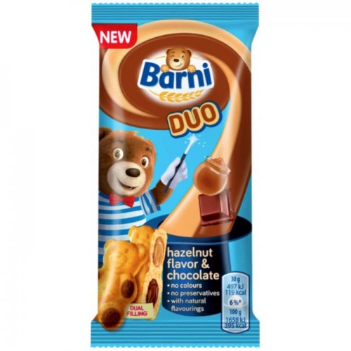Barni Duo Hazelnut and Chocolate 30g 7622210935915