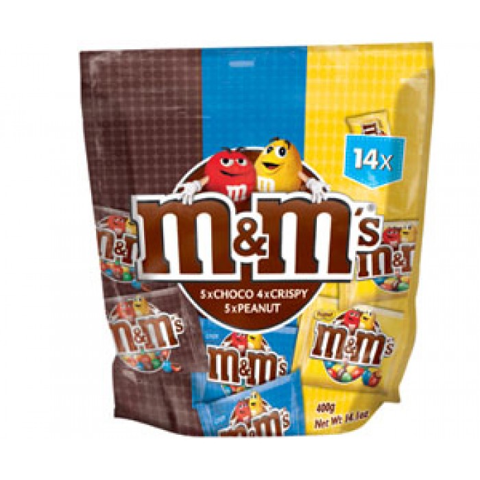 M&M's Mix Crispy Chocolate & Peanut Packet 400g