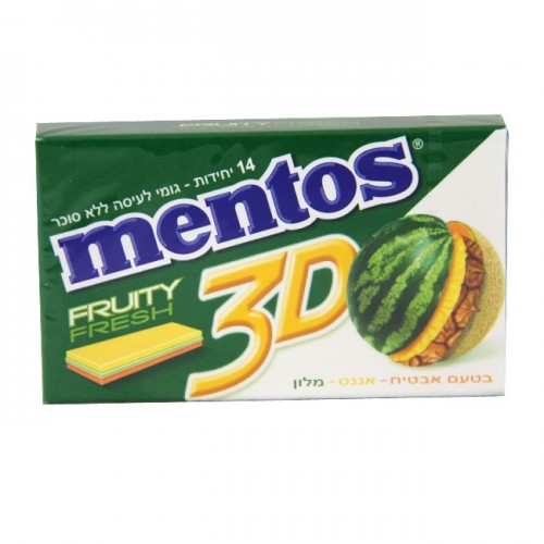 Mentos 3D Watermelon - Pineapple - Melon Gum