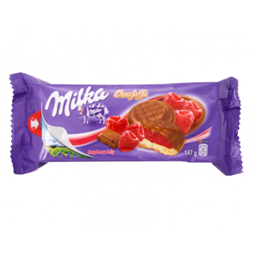 Milka ChocoJaffa Biscuits Raspberry Jelly