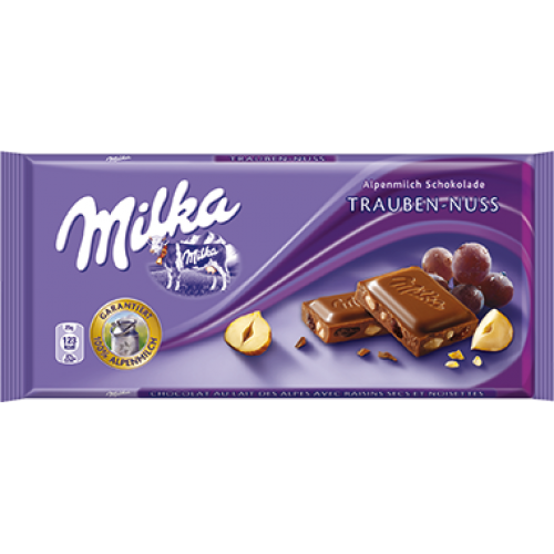 Milka Raisins and Nuts Chocolate 100g