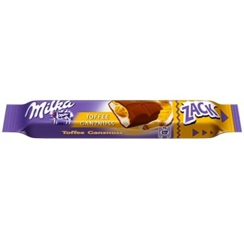 Milka GO (Zack) Bar Toffee & Whole Hazelnuts 43g