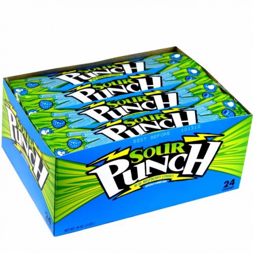 American Licorice Sour Punch Straws Blue Raspberry 2 oz
